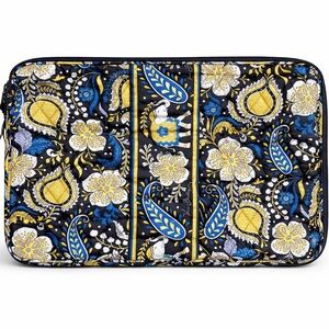 Vera Bradley Quilted Laptop Sleeve Ellie Blue Elephant